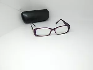 Bvlgari 473-B 834 Rectangular Women Eyeglasses Pearly Purple Frame Swarovski - Picture 1 of 8