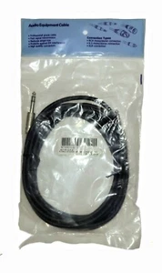 New 12ft 1/4" Guitar Cable 6.35mm Male To Male Stereo Unbranded Instrument Music - Picture 1 of 1
