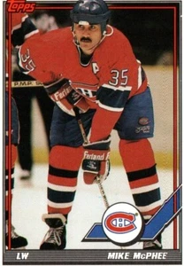 Mike McPhee LW Canadiens Topps Ice Hockey Card No 252 1991 - Bild 1 von 2