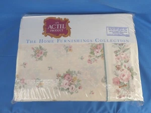 ACTIL QUEEN Size SHEET SET P0LY/ Cotton ROSEBANK 1994 VINTAGE - Picture 1 of 4