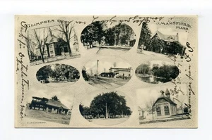 Postal Mansfield MA 1907, Visiones de Mansfield, 9 vistas - Imagen 1 de 5