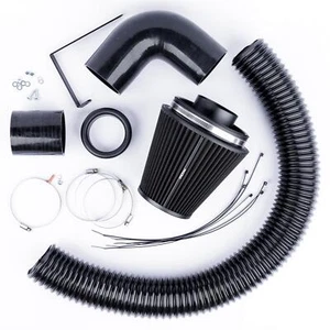 Proram Performance Cone Air Filter Intake Induction Kit to fit VW MK5 R32 -Black - Picture 1 of 8