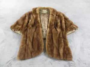 Chaqueta de Colección Martin's Para Mujer Piel de Visón Estola Capa Chal Clásica Suave Marrón Usada en Excelente Condición - Imagen 1 de 10