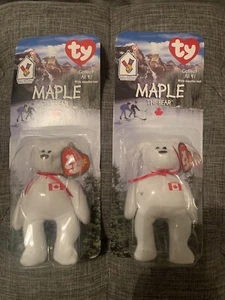 TY Beanie Baby McDonald’s Maple The Bear 1993 OAKBROOK Tag Errors Rare - Picture 1 of 6