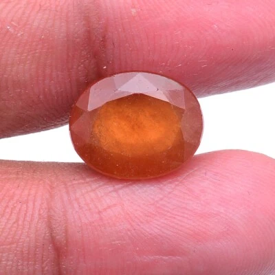 Enorme piedra preciosa suelta certificada de zafiro amarillo natural de 8,80 quilates de 13 mm*11 mm Foto 1 de 4