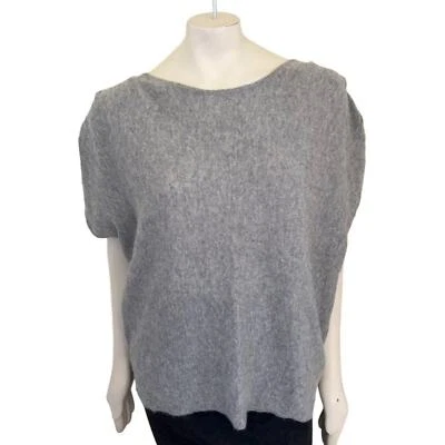 Suéter Calypso St. Barth 100% Cachemira Manga Dolman en Gris Ahumado MUJER GRANDE Foto 1 de 4