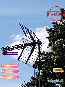 High Performance 4K HDTV Antenna Outdoor VHF UHF Long Range 200 Mile Kit - Picture 1 of 24