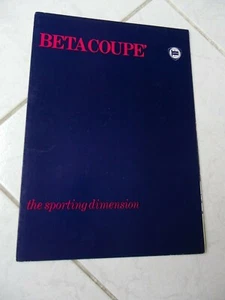 Lancia Beta Coupe 1979 Brochure Catalogue Commercial Sales Marketing - Picture 1 of 1