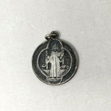 VTG St Saint Benedict Holy Patron Exorcism Protection Religious Medal Pendant