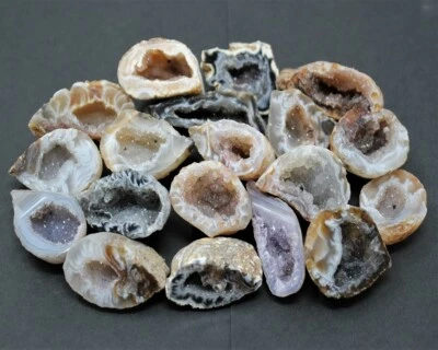 Small Oco Agate Geodes, Natural Crystal Druzy Halves, Bulk Wholesale Lots! - Image 1 of 4