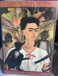 Frida Kahlo Self PORTRAIT w MONKEYS Laminated Frame - Picture 1 of 10