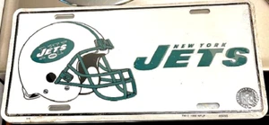 NEW YORK JETS HELMET EMBOSSED OFFICIALLY LICENSED NFL METAL LICENSE PLATE - Picture 1 of 1