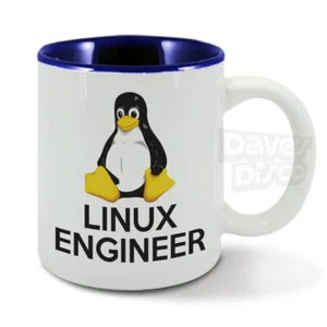 LINUX ENGINEER Tasse Becher Computerprogrammierer IT Netzwerk Code Pinguin Smoking Geschenk - Bild 1 von 1