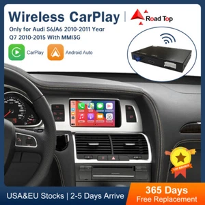 Wireless Android Auto Carplay Retrofit Kit For Audi A6 S6 2010-2011 Q7 2010-2015 - Picture 1 of 11