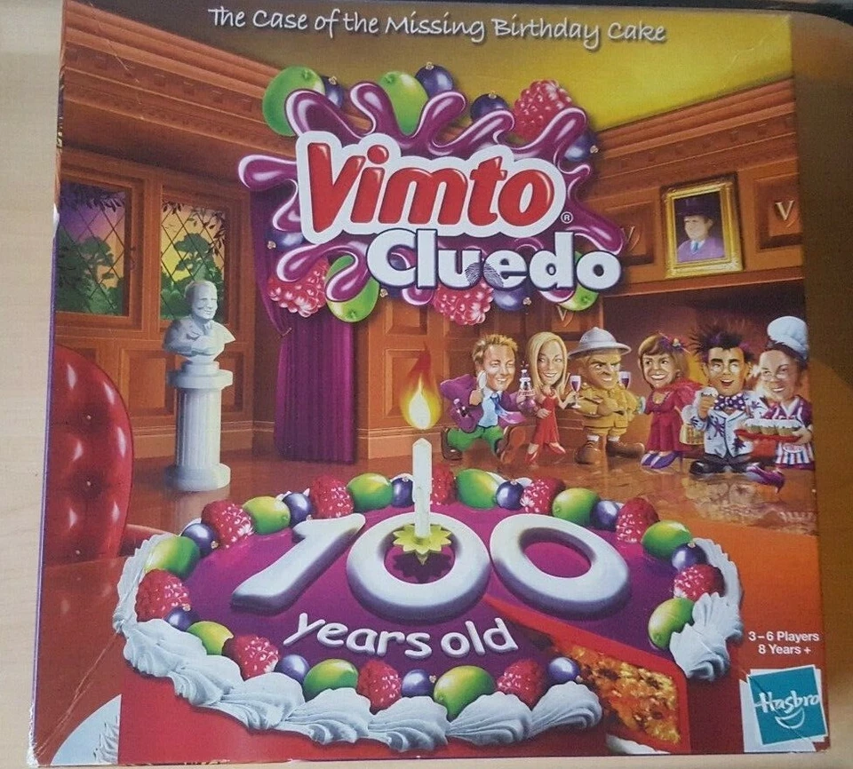 CLUEDO VIMTO 100 YEARS EDITION BY HASBRO GREAT MYSTERY BOARD GAME COMPLETE VGC - Image 1 of 4