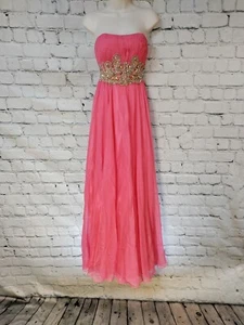 F123 BLUSH PROM X140 AZALEA SZ 2 $355 FORMAL BRIDESMAID PARTY PROM GOWN DRESS - Picture 1 of 11