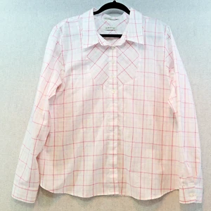 Camisa a Cuadros ORVIS Rosa Tira Blanca Frontal Occidental Abotonada, Talla 20 - Imagen 1 de 8