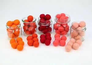 10 Filzkugeln 1 cm / 2,5 cm rot & orange Kugeln aus Filz Girlanden Mobiles Deko - Bild 1 von 27
