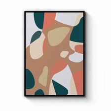 Abstractation Modern Shape Abstract Wall Art Print Poster Framed or Canvas