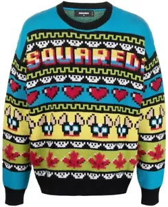 DSQUARED2 CIRO MULTI LOGO JACQUARD PUNTO SUÉTER HOMBRE JERSEY S74HA1348S18316961 - Imagen 1 de 5