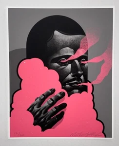 Michael Reeder Cloud Diver Pink Print 2023 Signed & #’d Giclee Official Poster - Picture 1 of 9