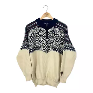 VINTAGE Dale Of Norway Vail 1999 1/4 Zip Wool Sweater Size M - Picture 1 of 6