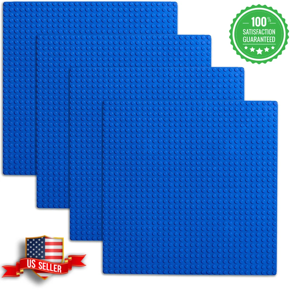 4Pc Blue 10"x10" building Base plates 32x32 studs Classic Compatible Major Brand - Image 1 of 4