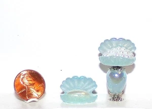 Puppenhaus Miniaturen Badeset, blau, Badeperlen + Seifenspender Maßstab 1:12 Neu!! - Bild 1 von 6