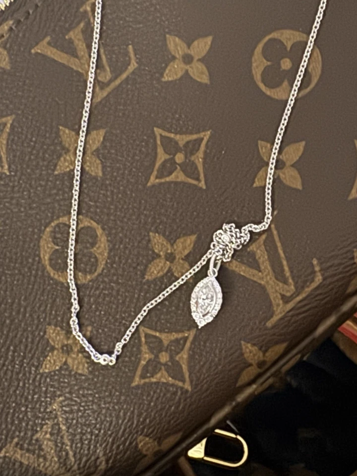 Collar colgante Judith Ripka de oro de 18 quilates con pavé de diamantes - 17,25" Foto 1 de 1