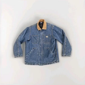 Dickies Vintage Blue Quilt Lined Denim Chore Coat Workwear Jacket Medium - Picture 1 of 11