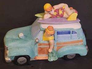 LOTUS 1997 COOKIE JAR Woody Wagon Car Surf Boards Beach Vibe. - Picture 1 of 15