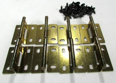 Juego de 8 bisagras de acero de 2" de latón opaco de colección Foto 1 de 3