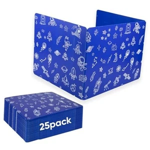 25-Pack Desk Dividers for Students, 3-Fold Privacy Screens, Durable Waterproof - Picture 1 of 8