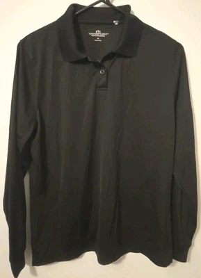 Polo técnico de malla lisa manga larga Vansport Omega talla grande  Foto 1 de 3