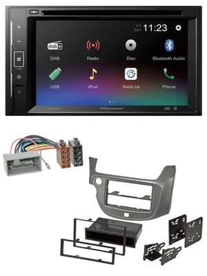 Pioneer Bluetooth MP3 USB 2DIN DAB DVD Autoradio für Honda Jazz ab 09 silber - Bild 1 von 4