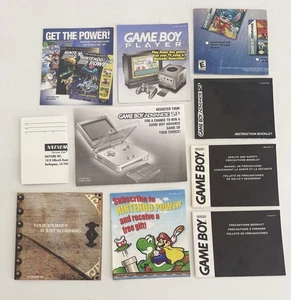 Nintendo Game Boy Advance SP Manuals & Inserts Lot Paperwork Only - Picture 1 of 14