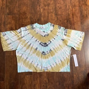 Young Fabulous & Broke Small Medium Celeste Tee Tie Dye Cropped Shirt Top Linen - Bild 1 von 8