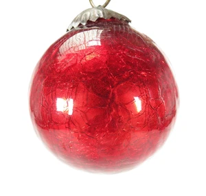 Vintage deutsche Kugel Stil Merkur Glas Ornament Kugel rot 3" schwer - Bild 1 von 5