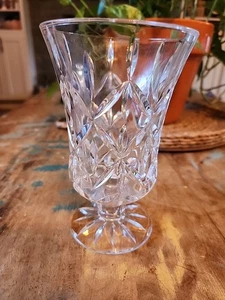 Vintage Sockel Vase Block Bleischliff Kristall - Bild 1 von 7