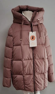 Save The Duck Alena Hooded Puffer Parka Damen Gr. 4/L Koralle Lachs Rosa 593 $ Neu mit Etikett - Bild 1 von 15