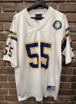 RARE ORIGINAL VINTAGE ADIDAS JUNIOR SEAU SAN DIEGO CHARGERS JERSEY SZ Large - Image 1 of 4