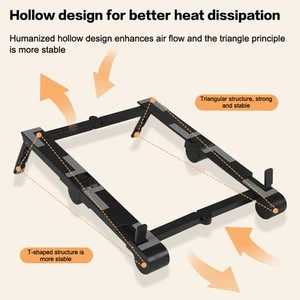 Foldable Laptop Riser Stand For Desk Notebook Support Holder For Tablet Phone - Afbeelding 1 van 11