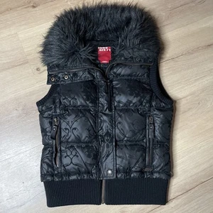VINTAGE Y2K MISS SIXTY HOODED DOWN PUFFER VEST JACKET WOMEN’S XS - Picture 1 of 10