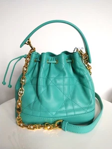 Auténtico bolso cubo Christian Dior verde azulado Jolie - Imagen 1 de 4