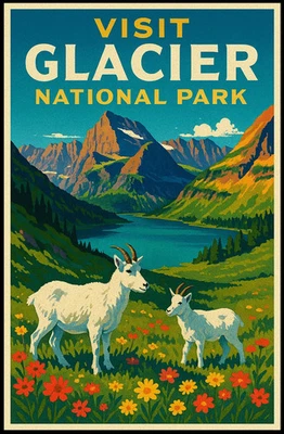 Póster Visit Glacier National Park Foto 1 de 4