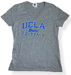 UCLA BRUINS FOOTBALL Women's V-Neck Wideworld T-Shirt (M) - Picture 1 of 4