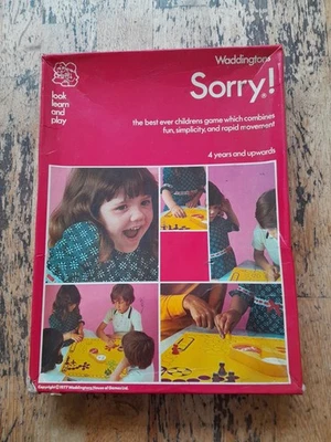 Vintage SORRY Waddingtons Board Game -  1973 - Complete with all cards -  - Image 1 of 3