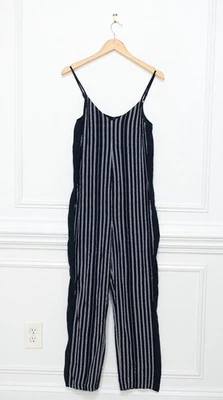 Mono Rag & Bone Rosa Seda Azul Marino y Blanco Rayas Pierna Recta Talla 4 Foto 1 de 4