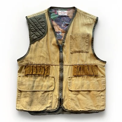 Vintage Saftbak Vest Mens Medium Hunting 50s Bird Ammo Green Game Pouch Size 42 - Image 1 of 4