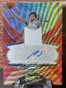 AJ Johnson RC 2024-25 Panini Select Red Wave Auto #’d 19/99 RPA - Wizards - Imagen 1 de 2